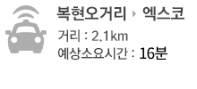 복현오거리 소요시간